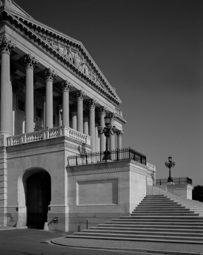 U.S. Capitol, Washington, D.C LCCN2011636269 - Title: U.S. Capitol, Washington, D.C
Physical description: 1 transparency : b&amp;w ; 4 x 5 in. or smaller.

Notes: Title, date, and keywords provided by the photographer.; Digital image produced by Carol M. Highsmith to represent her original film transparency; some details may differ between the film and the digital images.; Forms part of the Selects Series in the Carol M. Highsmith Archive.; Gift and purchase; Carol M. Highsmith; 2011; (DLC/PP-2011:124).; Credit line: Photographs in the Carol M. Highsmith Archive, Library of Congress, Prints and Photographs Division.