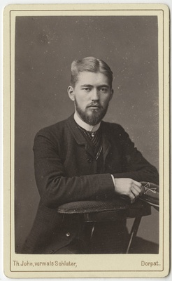 Korporatsiooni "Livonia" liige Rudolf Hollmann, portreefoto  duplicate photo