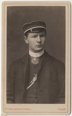 Korporatsiooni "Livonia" liige Paul Gaehtgens, portreefoto  duplicate photo