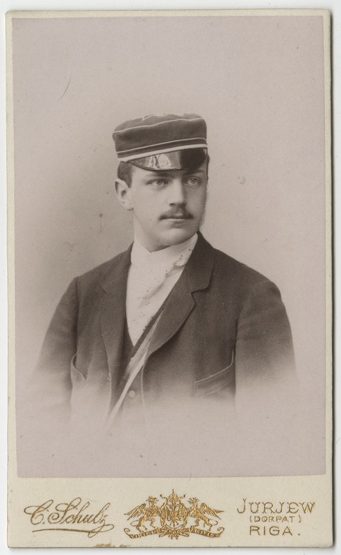 Korporatsiooni "Livonia" liige Alfred von Stryk, portreefoto