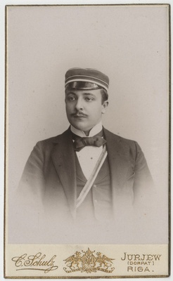 Korporatsiooni "Livonia" liige Edgar von Cossart, portreefoto  duplicate photo