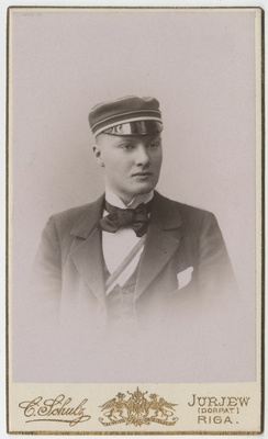 Korporatsiooni "Livonia" liige Rudolf von Zeddelmann, portreefoto  duplicate photo