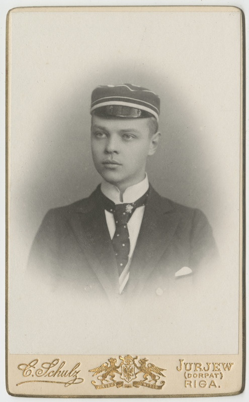 Korporatsiooni "Livonia" liige Arist von Brümmer, portreefoto