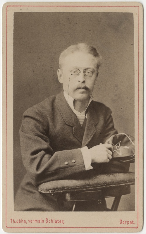 Korporatsiooni "Livonia" liige Victor von Grewingk, portreefoto