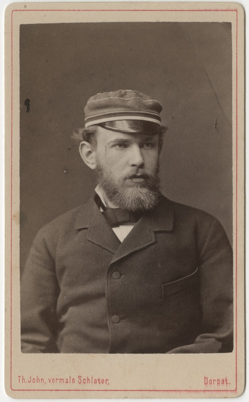 Korporatsiooni "Livonia" liige Emil Moltrecht, portreefoto