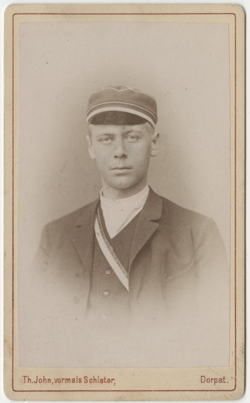 Korporatsiooni "Estonia" liige Erich Landesen, portreefoto