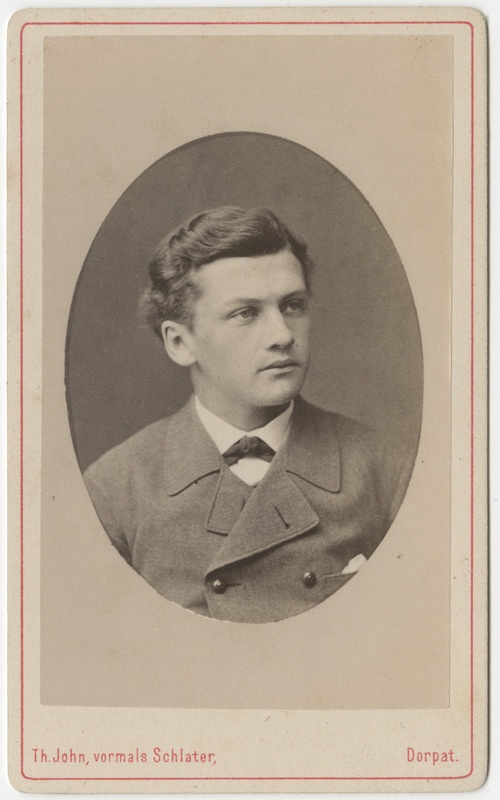 Korporatsiooni "Livonia" liige Max von Middenddorff, portreefoto