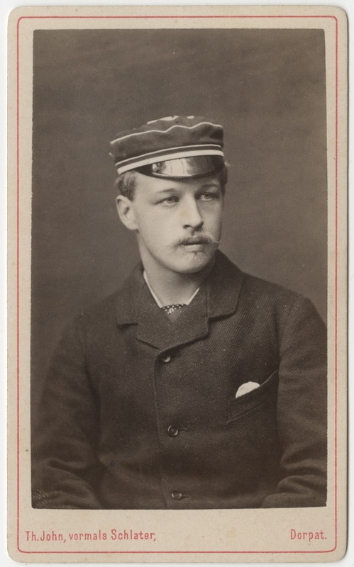 Korporatsiooni "Livonia" liige Alexander von Nottbeck, portreefoto