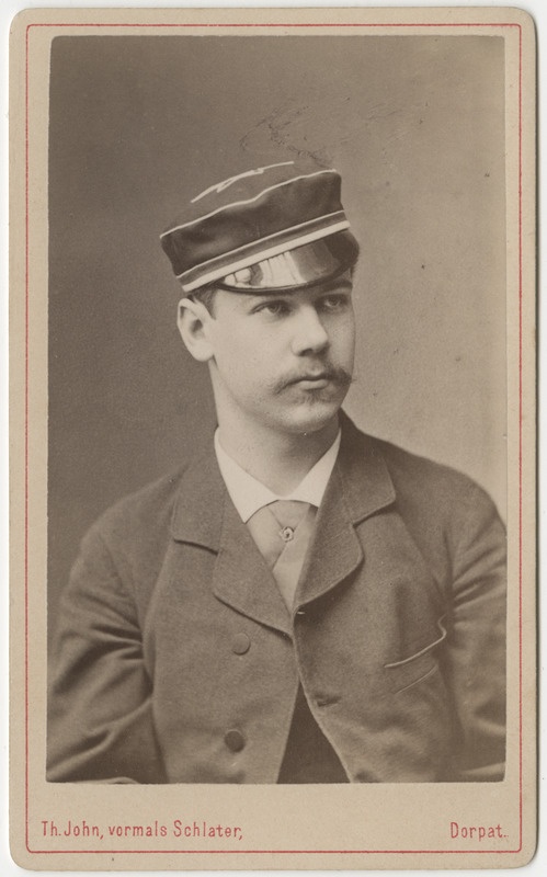 Korporatsiooni "Estonia" liige Sigismund Kroeger, portreefoto