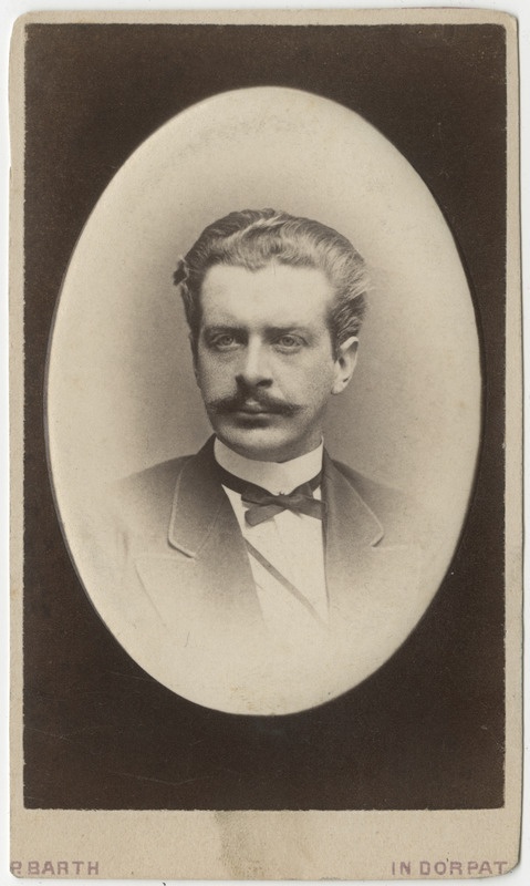 Korporatsiooni "Livonia" liige parun Arthur Stackelberg, portreefoto