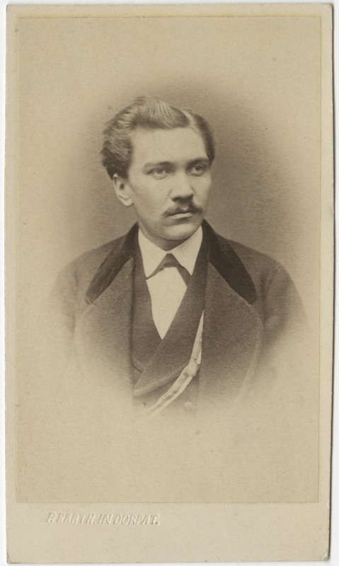 Korporatsiooni "Livonia" liige Theodor Schilling, portreefoto