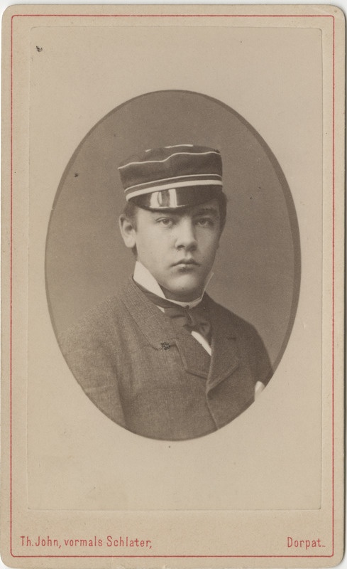 Korporatsiooni "Livonia" liige Friedrich Maurach, portreefoto