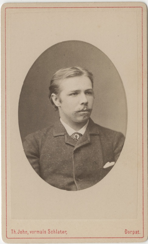 Korporatsiooni "Livonia" liige parun Otto von Engelhardt, portreefoto