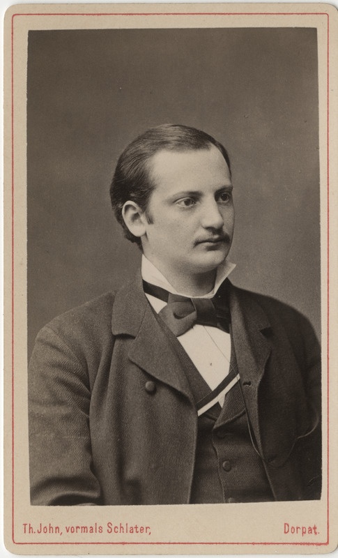 Korporatsiooni "Livonia" liige Otto von Rücker, portreefoto