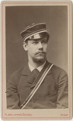 Korporatsiooni "Livonia" liige Sigismund Kroeger, portreefoto  duplicate photo