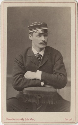 Korporatsiooni "Livonia" liige Eugen von Pistohlkors, portreefoto  duplicate photo