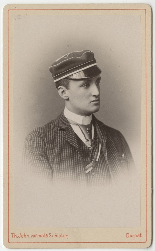 Korporatsiooni "Livonia" liige parun Konrad Meyendorff, portreefoto