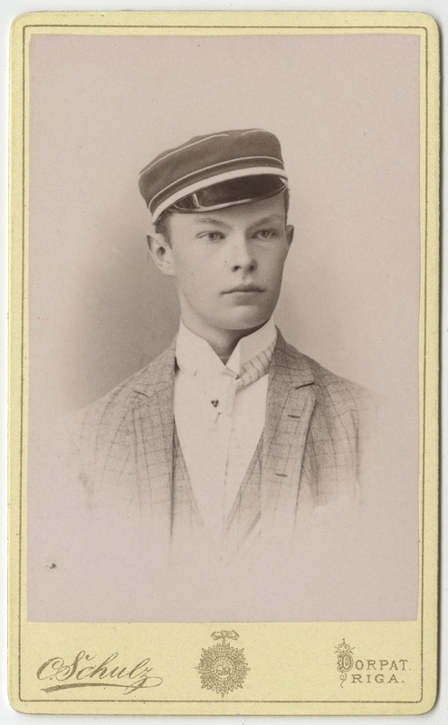 Korporatsiooni "Livonia" liige Carl von Derfelden, portreefoto
