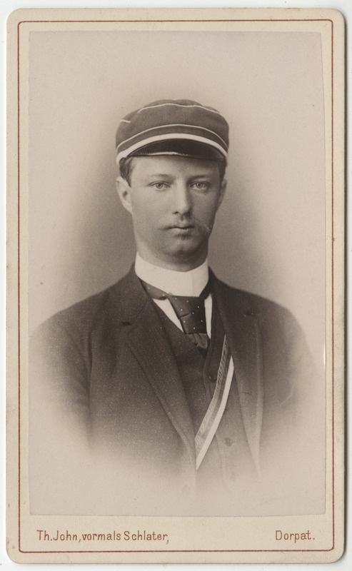 Korporatsiooni "Livonia" liige Gottfried Ischreyt, portreefoto