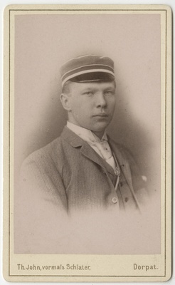 Korporatsiooni "Livonia" liige Werner von Loewis of Menar, portreefoto  duplicate photo