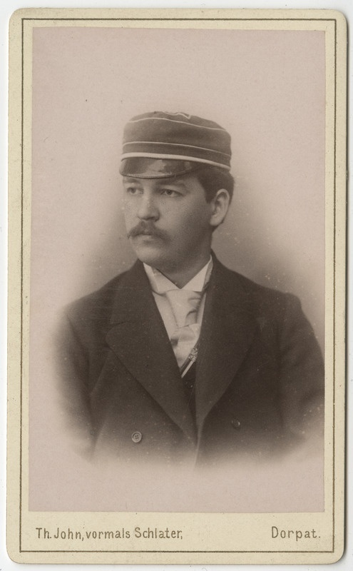 Korporatsiooni "Livonia" liige Charles von Broecker, portreefoto