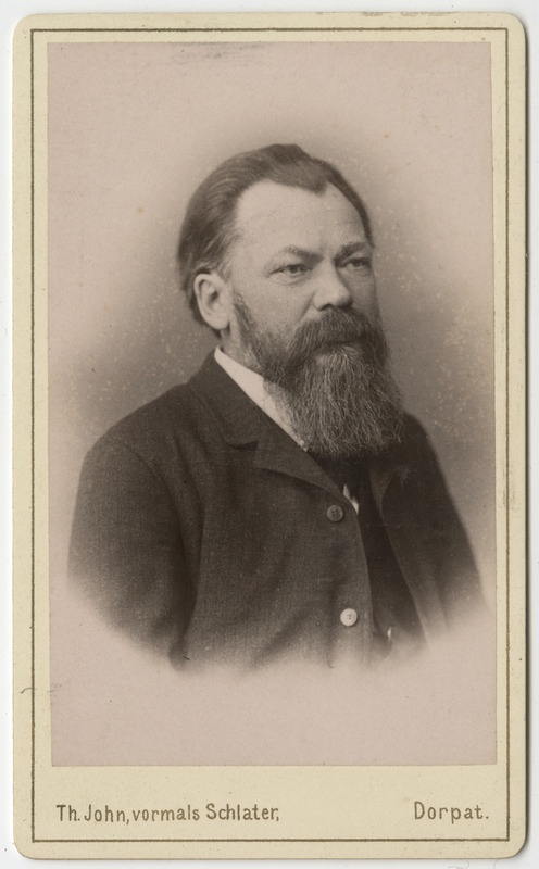 Korporatsiooni "Livonia" passiivne liige Bernhardt Koerber, portreefoto