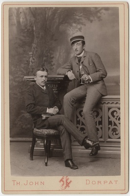 Korporatsiooni "Livonia" liikmed parun Rudolf Vietinghoff ja tema akadeemiline isa Alexander Ammon  duplicate photo