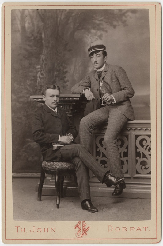 Korporatsiooni "Livonia" liikmed parun Rudolf Vietinghoff ja tema akadeemiline isa Alexander Ammon