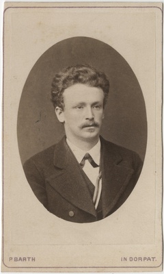 Korporatsiooni "Livonia" liige Arthur Ammon, portreefoto  duplicate photo
