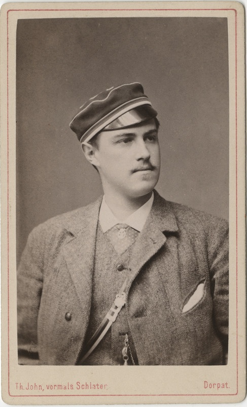 Korporatsiooni "Livonia" liige René von Gavel, portreefoto