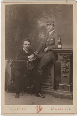Korporatsiooni "Livonia" liikmed Michael von zur Mühlen ja tema akadeemiline isa Alexander Ammon  duplicate photo