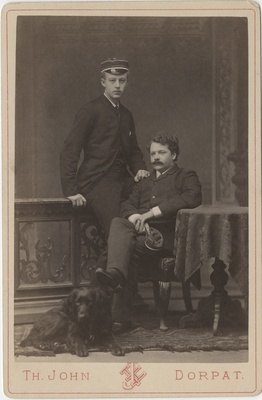 Korporatsiooni "Livonia" liikmed Burchard (Harry) von Klot ja tema akadeemiline isa parun Heinrich Loudon  duplicate photo