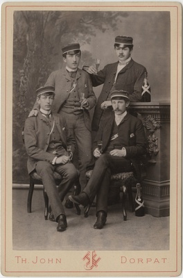 Osa korporatsiooni "Livonia" 1886. a II semestri värvicoetusest, grupifoto  duplicate photo
