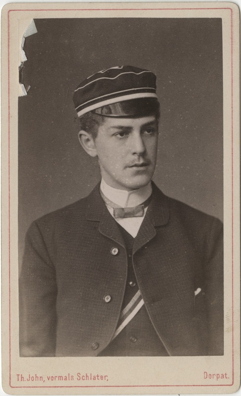 Korporatsiooni "Livonia" liige Otto von Blanckenhagen, portreefoto