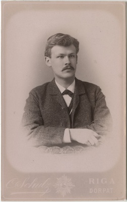 Korporatsiooni "Livonia" liige Gustav von Samson-Himmelstjerna, portreefoto  duplicate photo