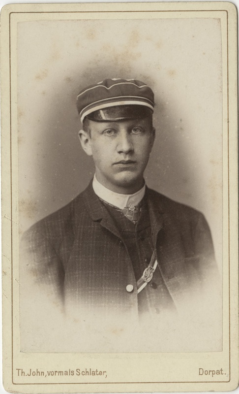 Korporatsiooni "Livonia" liige Friedrich Meykow, portreefoto