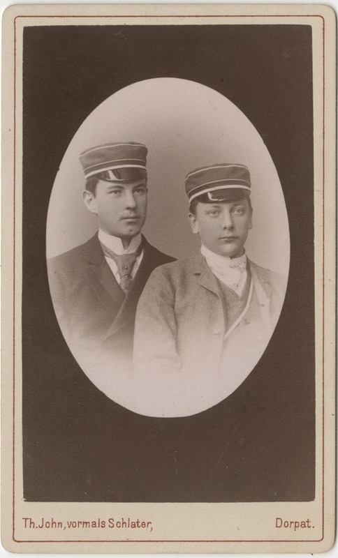 Korporatsiooni "Livonia" liikmed parun Alexander Meyendorff ja Ernst Maurach