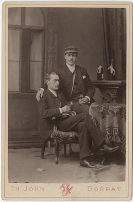Korporatsiooni "Livonia" liikmed parun Joseph Wolff ja tema akadeemiline isa parun Arnold Vietinghoff  duplicate photo