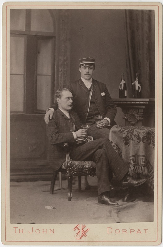 Korporatsiooni "Livonia" liikmed parun Joseph Wolff ja tema akadeemiline isa parun Arnold Vietinghoff