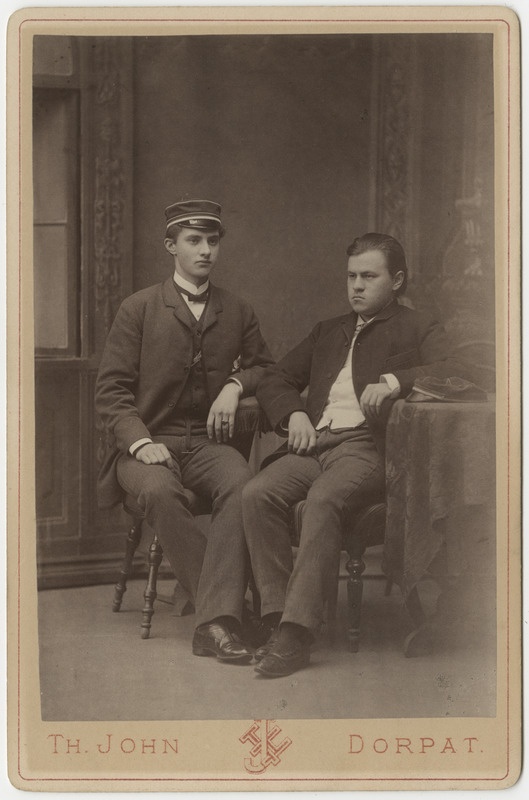 Korporatsiooni "Livonia" liikmed parun Nicolas Wolff ja tema akadeemiline isa Nikolai von Glasenapp