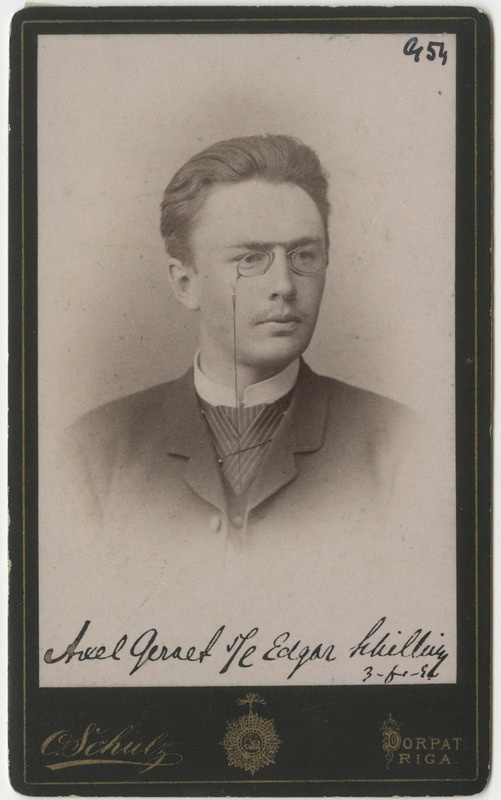 Korporatsiooni "Estonia" liige Axel von Gernet, portreefoto
