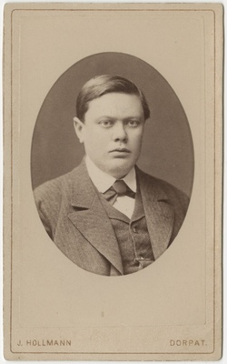 Üliõpilane Friedrich Lezius, portreefoto  duplicate photo