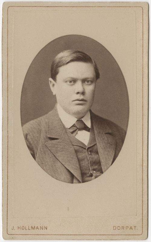 Üliõpilane Friedrich Lezius, portreefoto