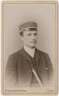 Korporatsiooni "Estonia" liige Wilhelm Dsirne, portreefoto  duplicate photo