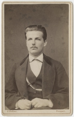 Korporatsiooni "Estonia" liige Paul von Gruenewaldt, portreefoto  duplicate photo