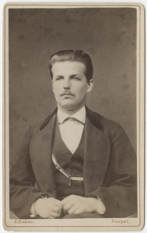 Korporatsiooni "Estonia" liige Paul von Gruenewaldt, portreefoto