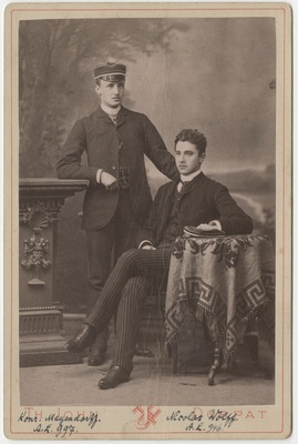 Korporatsiooni "Livonia" liikmed parun Conrad Meyendroff ja tema akadeemiline isa parun Nicolas Wolff  duplicate photo