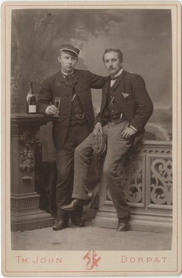 Korporatsiooni "Livonia" liikmed Friedrich Doll ja tema akadeemiline isa Ernst Sokolowski  duplicate photo