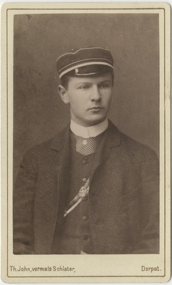 Korporatsiooni "Livonia" liige Paul Gaehtgens, portreefoto  duplicate photo