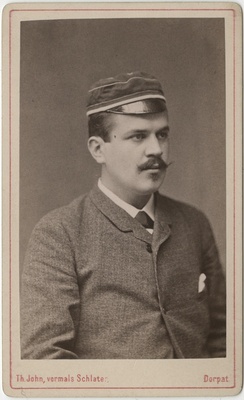 Korporatsiooni "Livonia" liige parun Carl Stackelberg, portreefoto  duplicate photo